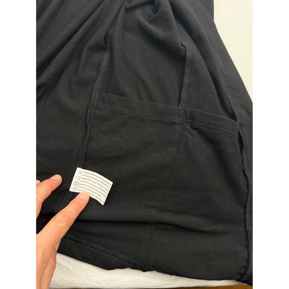 (2) Deyeek Women Post Surgical Recovery Top Black Drain Pockets Small Sleeveless - Picture 4 of 10